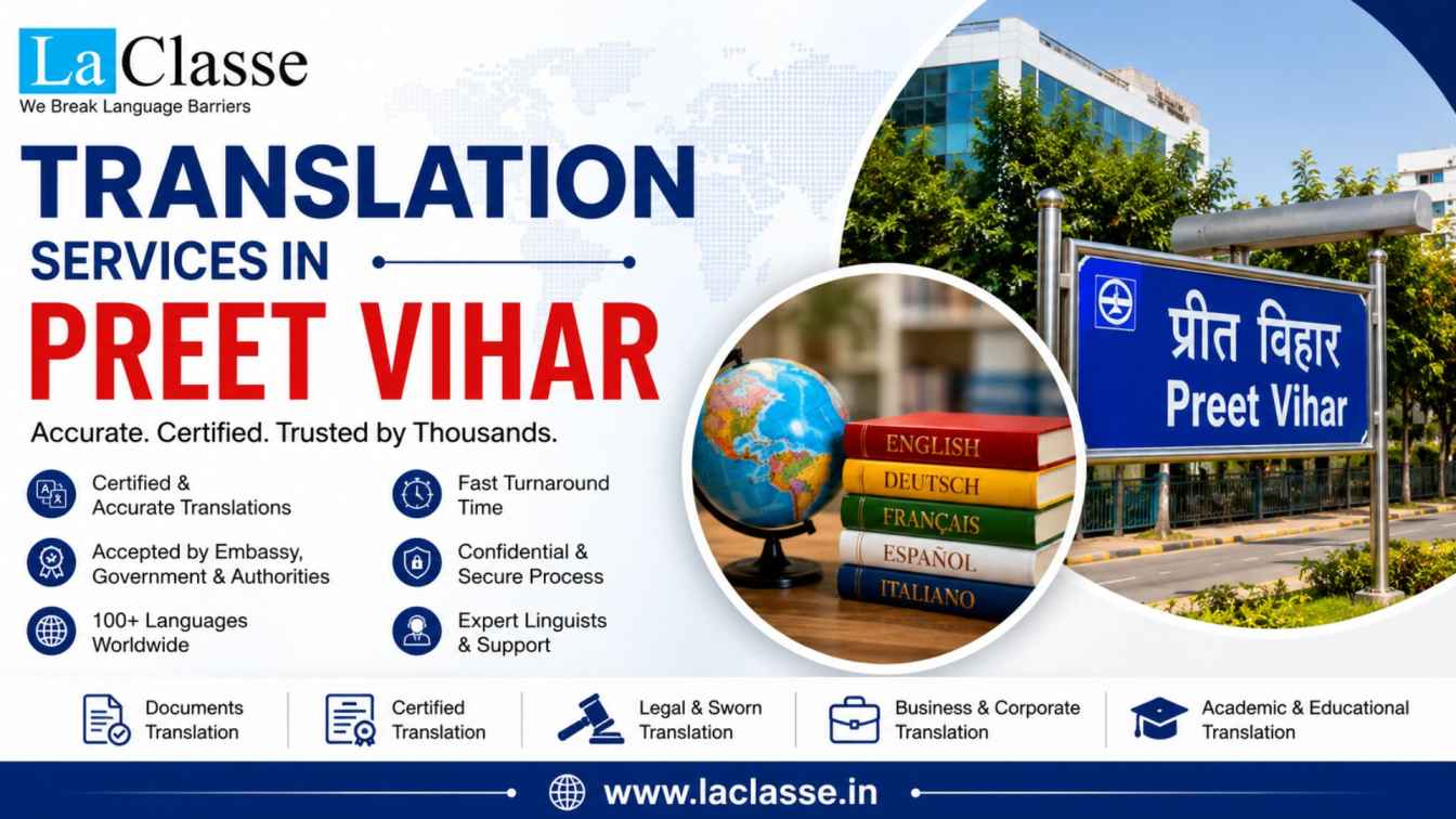 Professional Translation Services in Preet Vihar | La Classe Translation